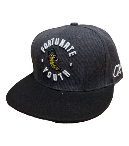 Banana Embroidered Snapback (Charcoal)